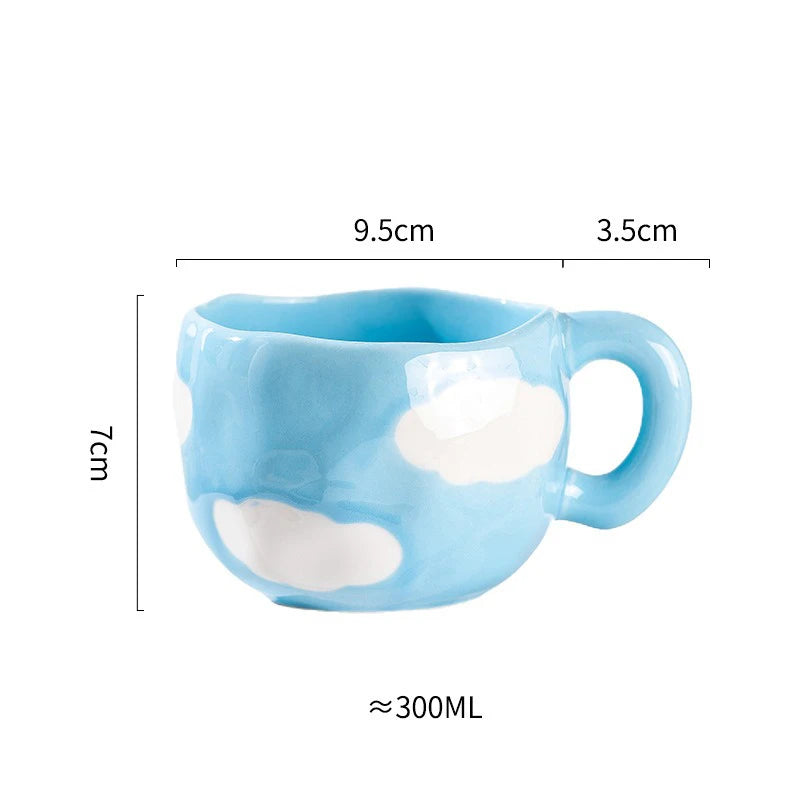 Cute Heart & Flower Ceramic Mug