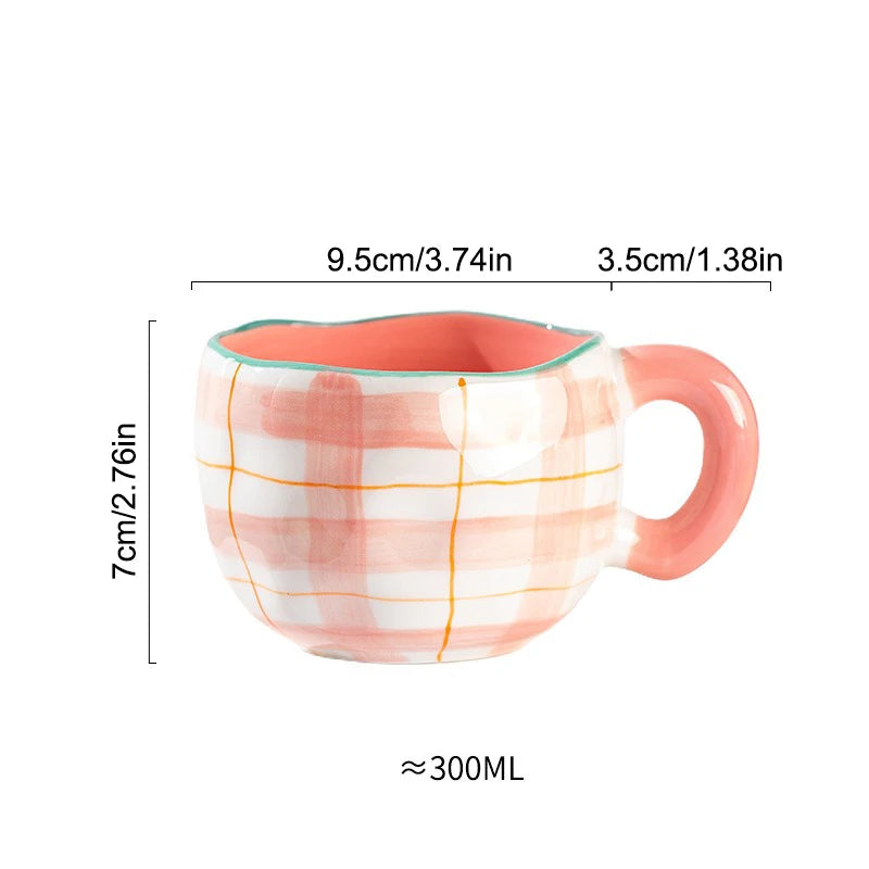 Cute Heart & Flower Ceramic Mug