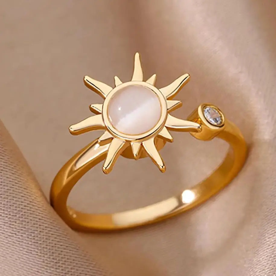 Radiant Sun Opal Ring