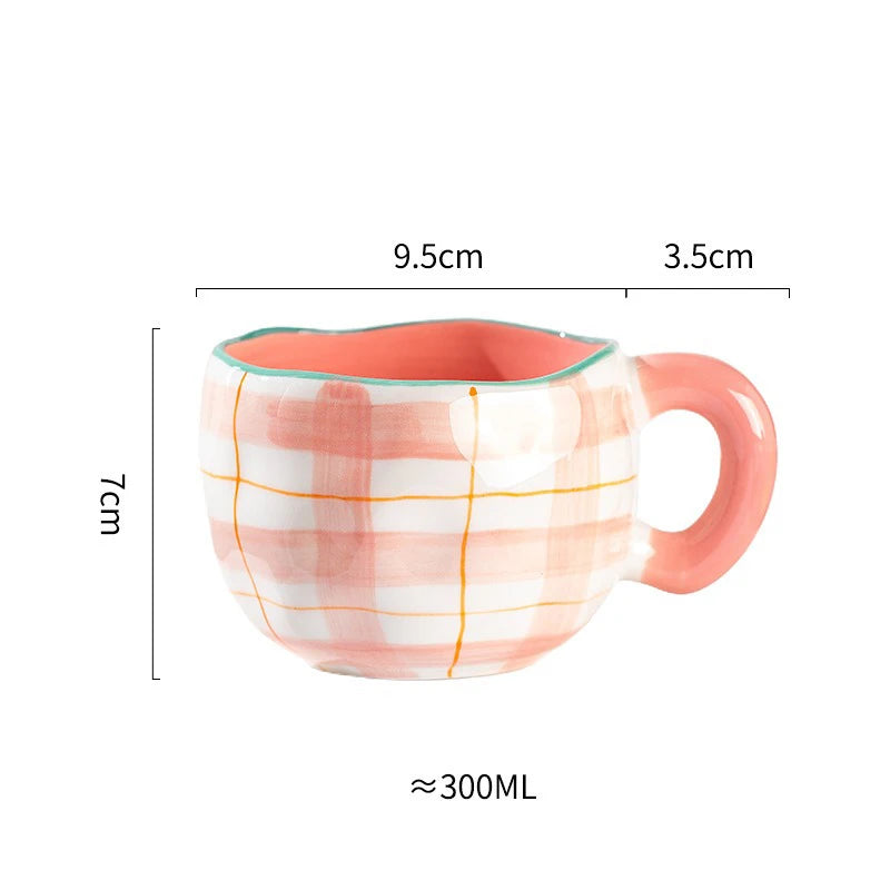 Cute Heart & Flower Ceramic Mug